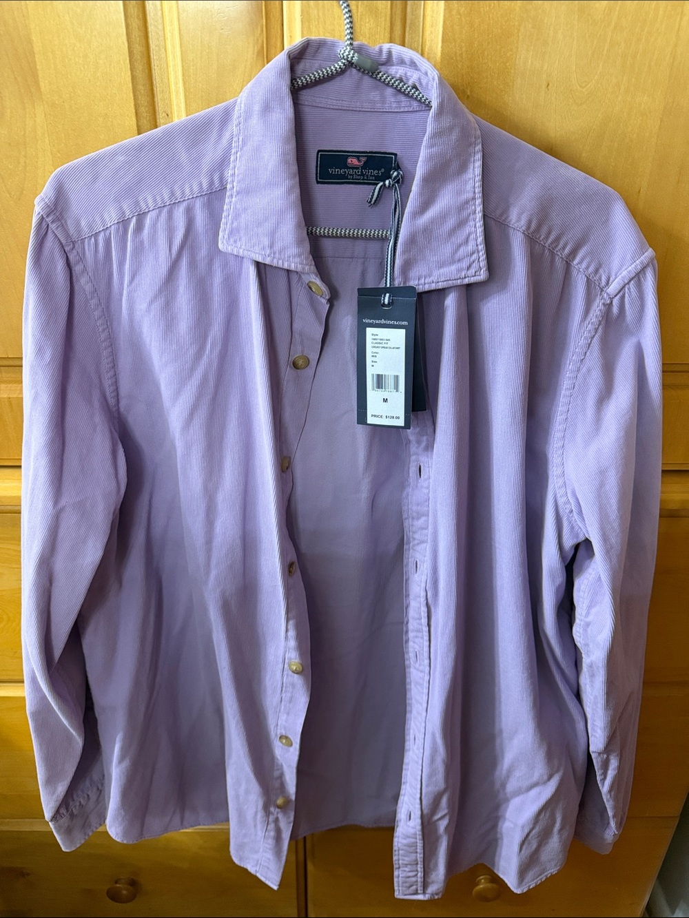 Vineyard Vines Men's Light Lavender Button-Front Shirt Jacket